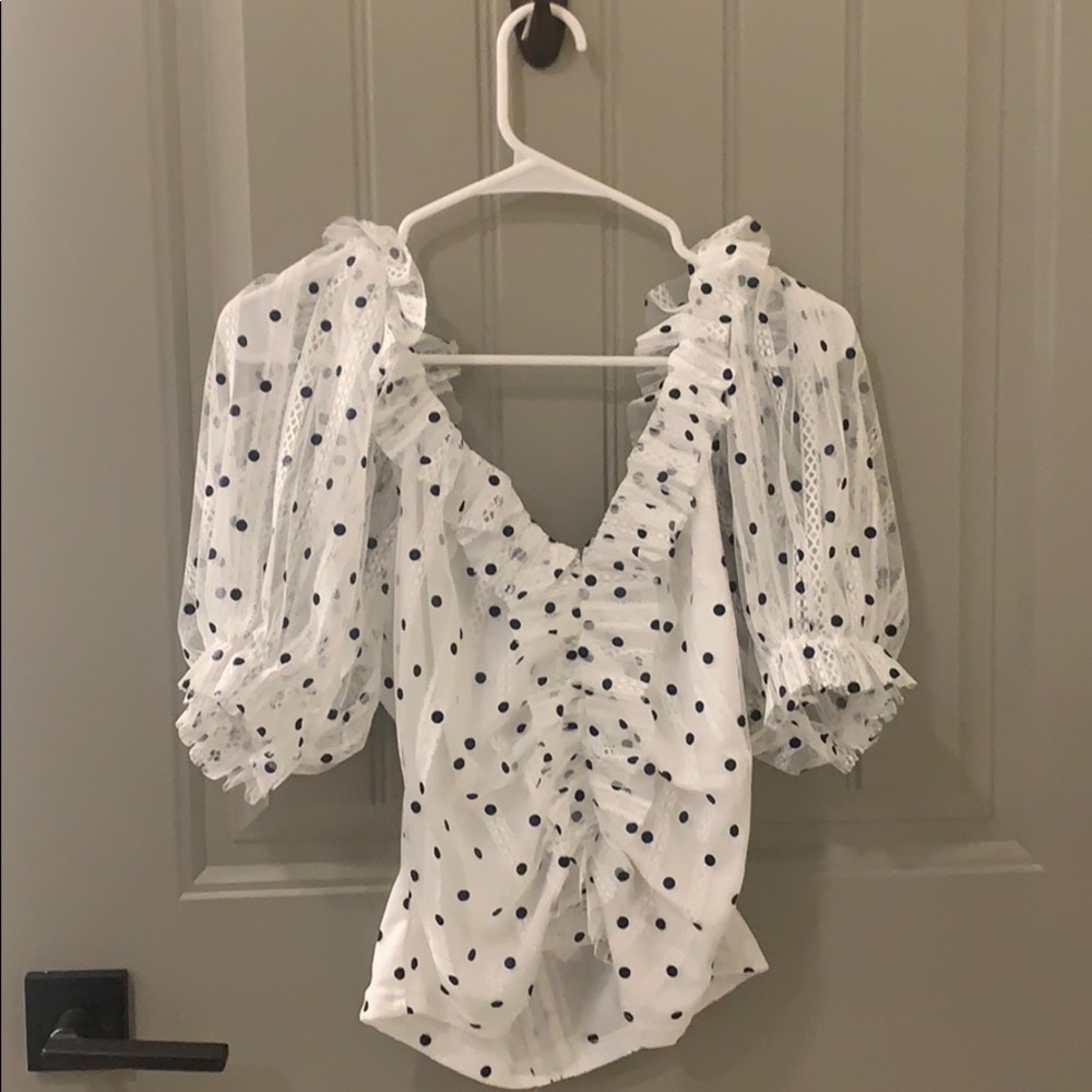 These Three Boutique Polka Dot Crop Top